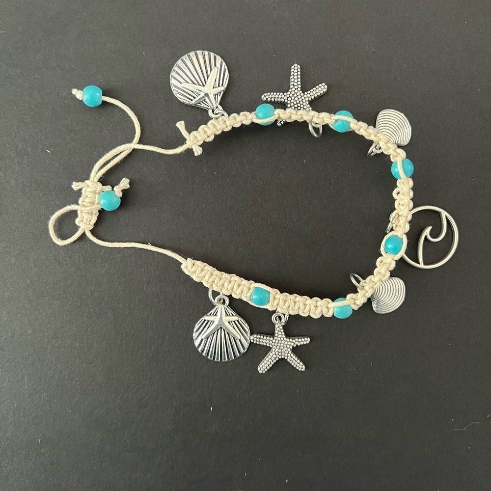 Beach Themed Macrame Anklet